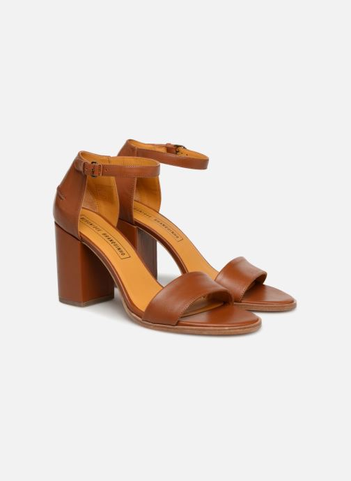 sandales a talon marron