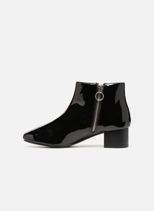 bottines noir vernies