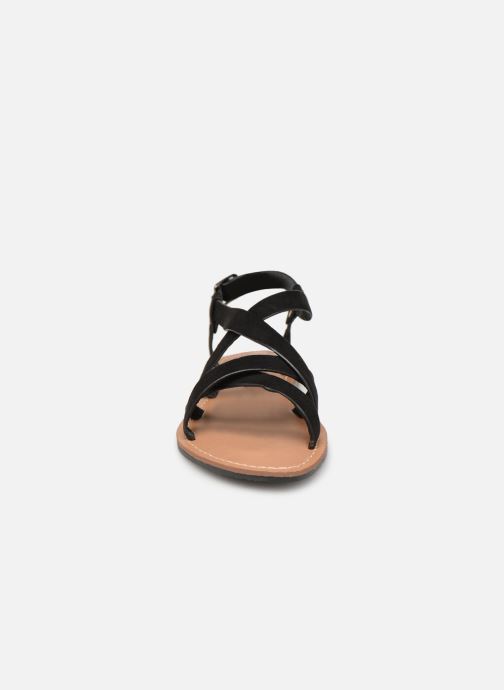 Bombes Et Noir pieds Romane Les P'tites Nu Sandales PZOkXui