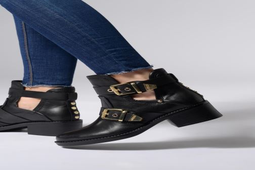 Guess Chez Stivaletti Fonzie 359503 nero Tronchetti E CBwqB8Ux1