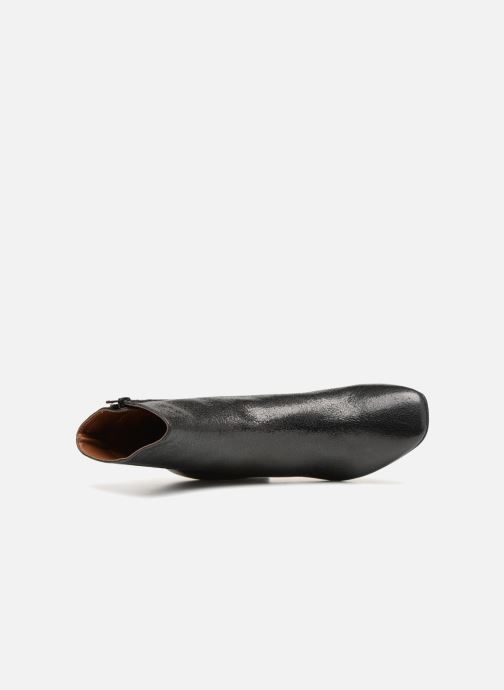 Femme schwarz Stiefeletten 360835 Talon Cuir Boots Craquele amp; Bottine Monoprix ZOwqdTZ