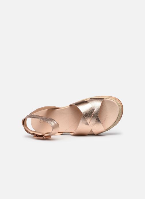 botanic poppy rose gold leather