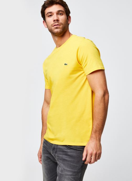 tee shirt jaune lacoste