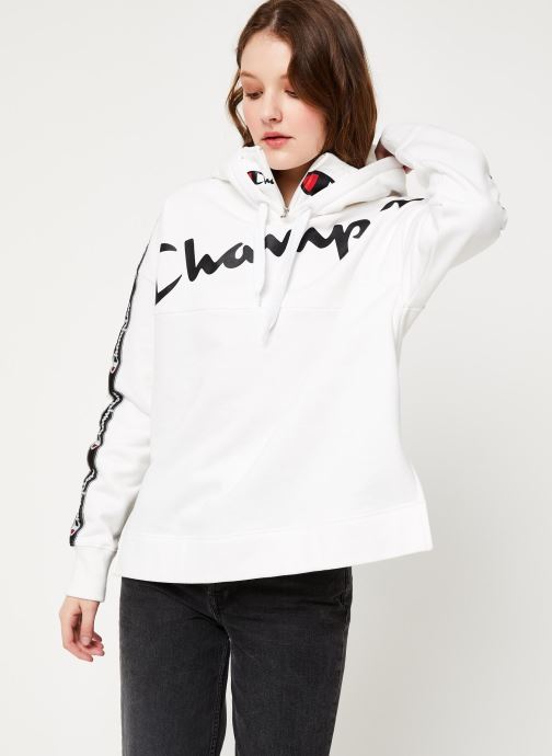 Vêtements Champion Hooded sweatshirt Blanc vue détail/paire