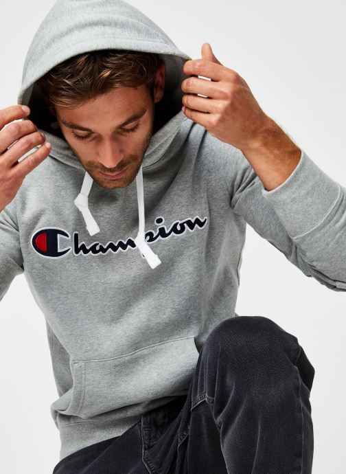 Vêtements Champion Hooded sweatshirt Gris vue détail/paire