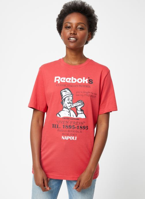 Reebok T-shirt - Cl Itl Pizza Tee (Rouge) - Vêtements chez Sarenza 