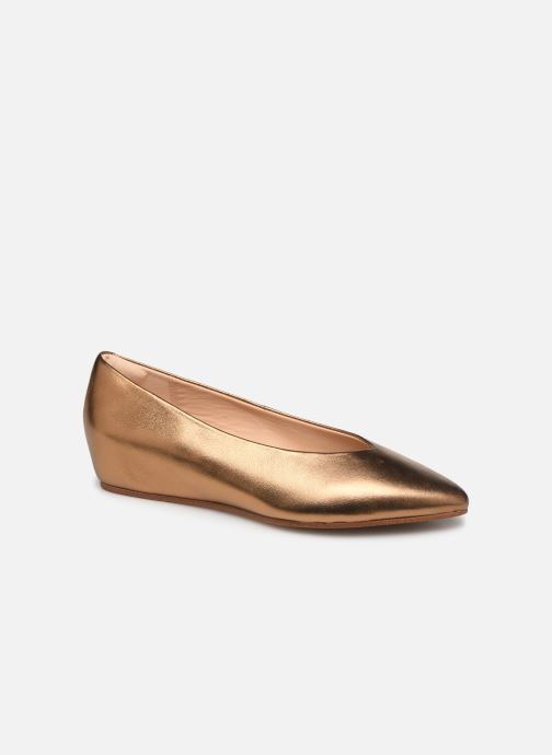 clarks gold ballet pumps