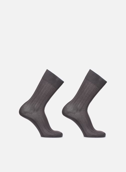 Socken & Strumpfhosen Accessoires Mi-Chaussettes Fil D'Ecosse Côtes Fines Homme - Lot de 2