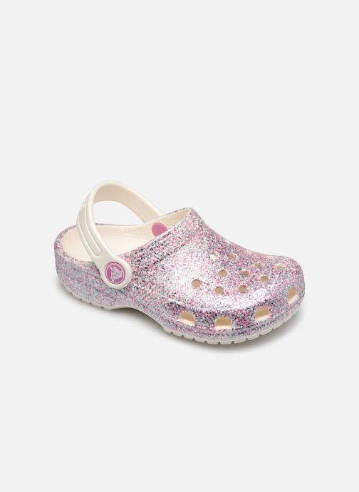 Sandales et nu-pieds Crocs Classic Glitter Clog K Marron vue détail/paire