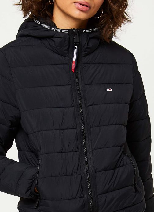 Tommy Jeans TJW Quilted Tape Detail Jacket (Noir) Vêtements chez