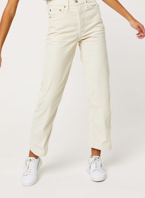 Levi's Jean droit - Ribcage Straight Ankle Jeans (Blanc) - Vêtements