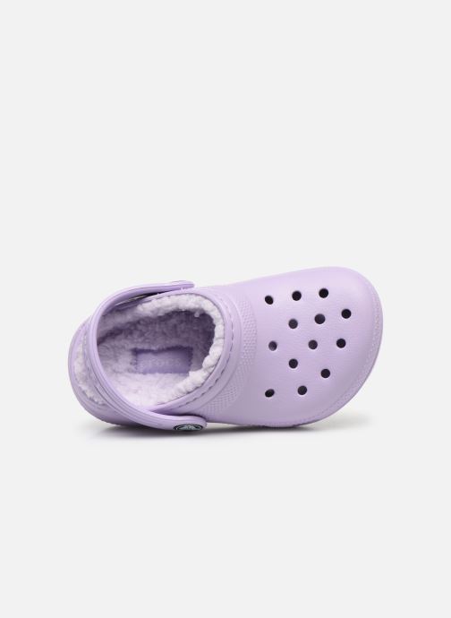 purple lined crocs