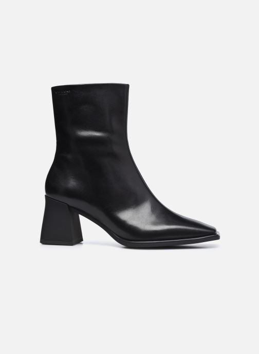 vagabond hedda leather flared heel knee boots in black