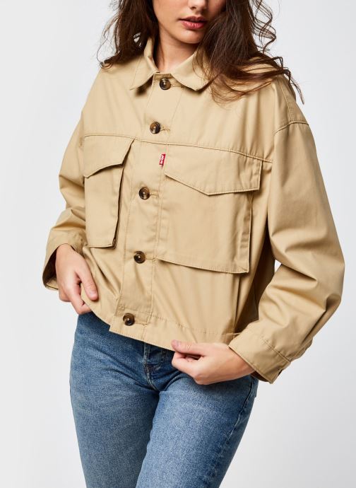 loose utility trucker jacket