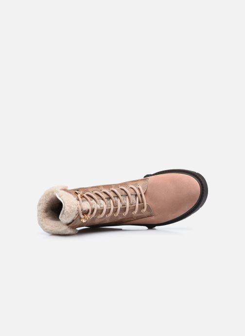 coach lorimer coated canvas monogram combat booties