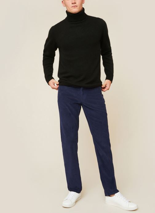 Ropa Monoprix Homme Pantalon en coton BIO Azul vista de detalle / par