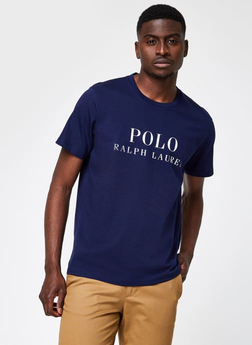 Vêtements Polo Ralph Lauren S/S Crew-Crew-Sleep Top Bleu vue détail/paire