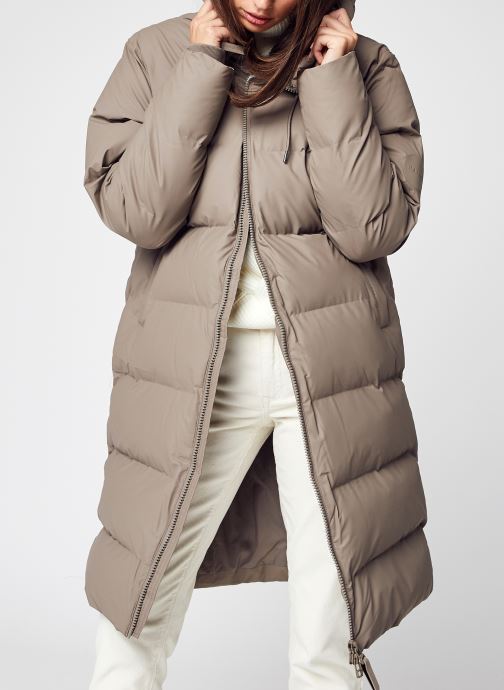 puffer coat beige long