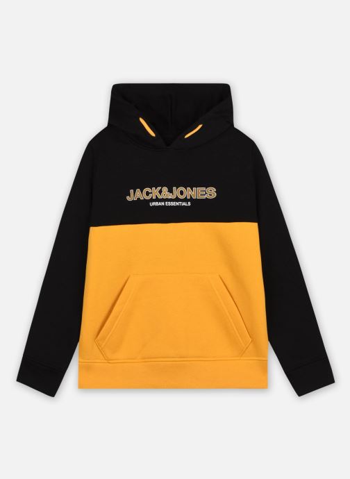 Vêtements Jack & Jones Jjeurban Blocking Sweat Hood Noos Jr Orange vue détail/paire