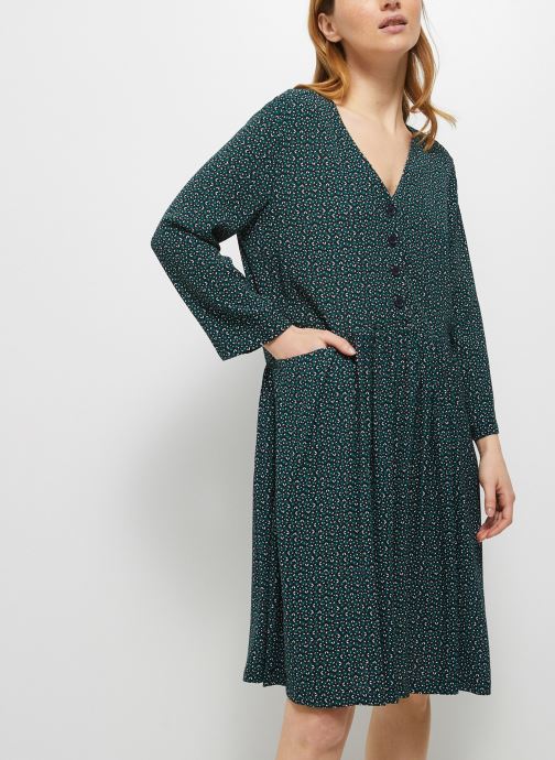 Monoprix Femme Robe Fluide Courte Col V Imprime Vert Vetements Chez Sarenza 513815