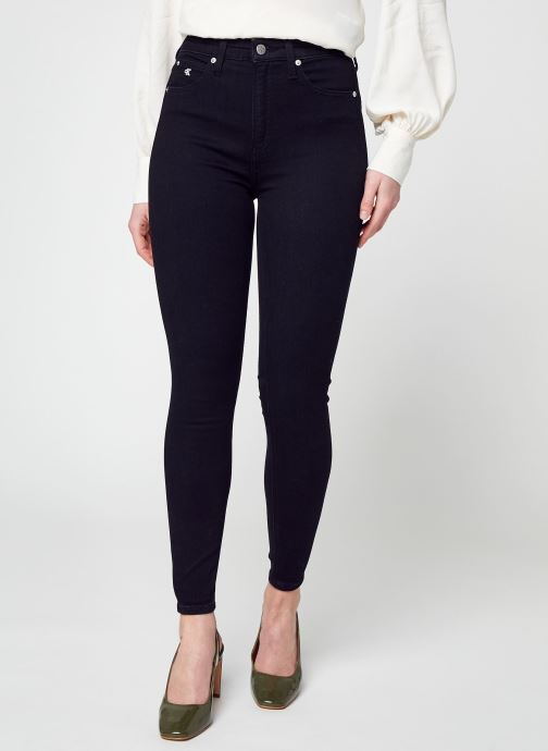 Kleding Calvin Klein Jeans HIGH RISE SUPER SKIN Blauw detail
