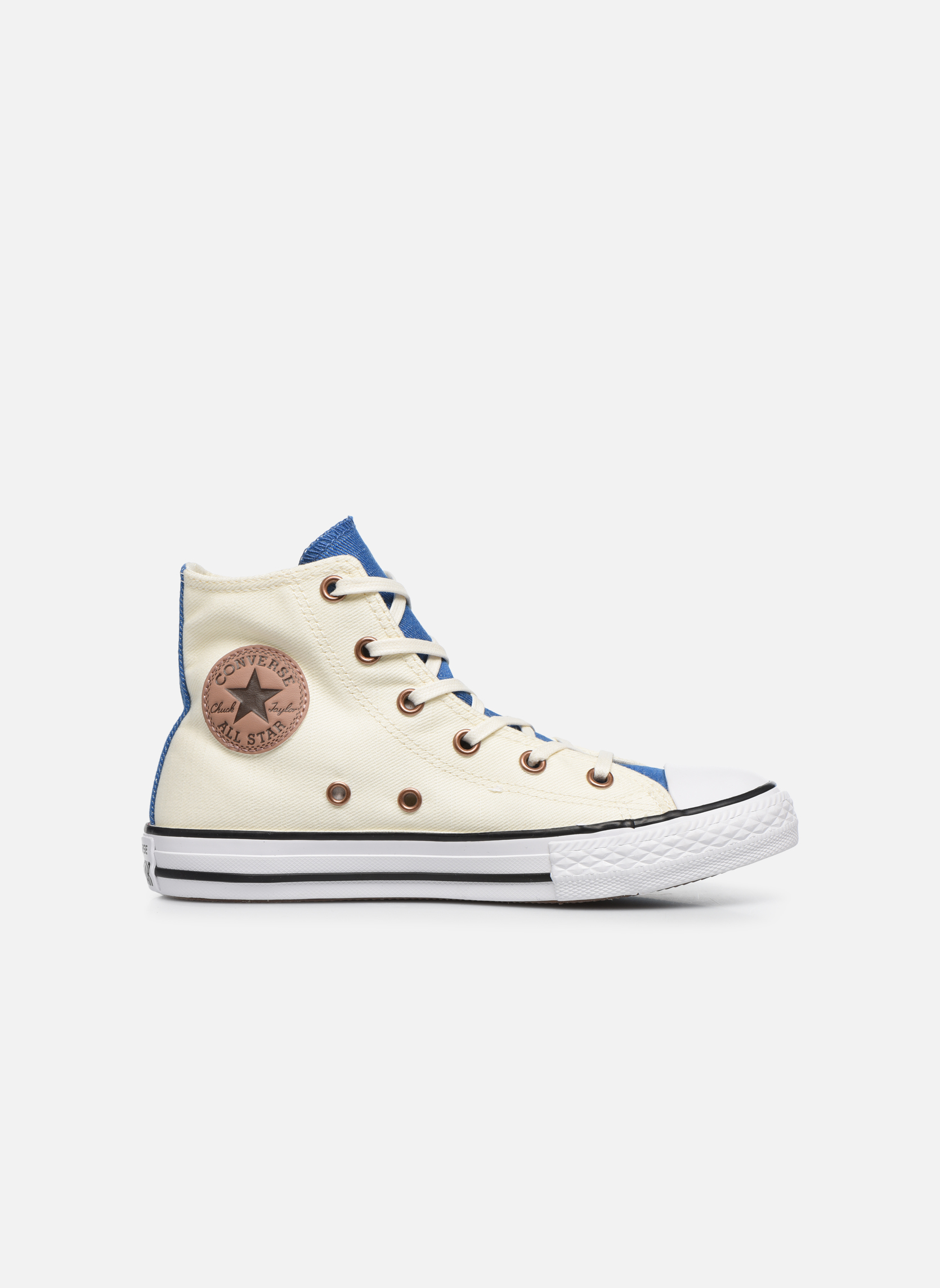 Bambino Converse Chuck Taylor All Star Hi Two Color Chambray Sneakers Beige  - | eBay