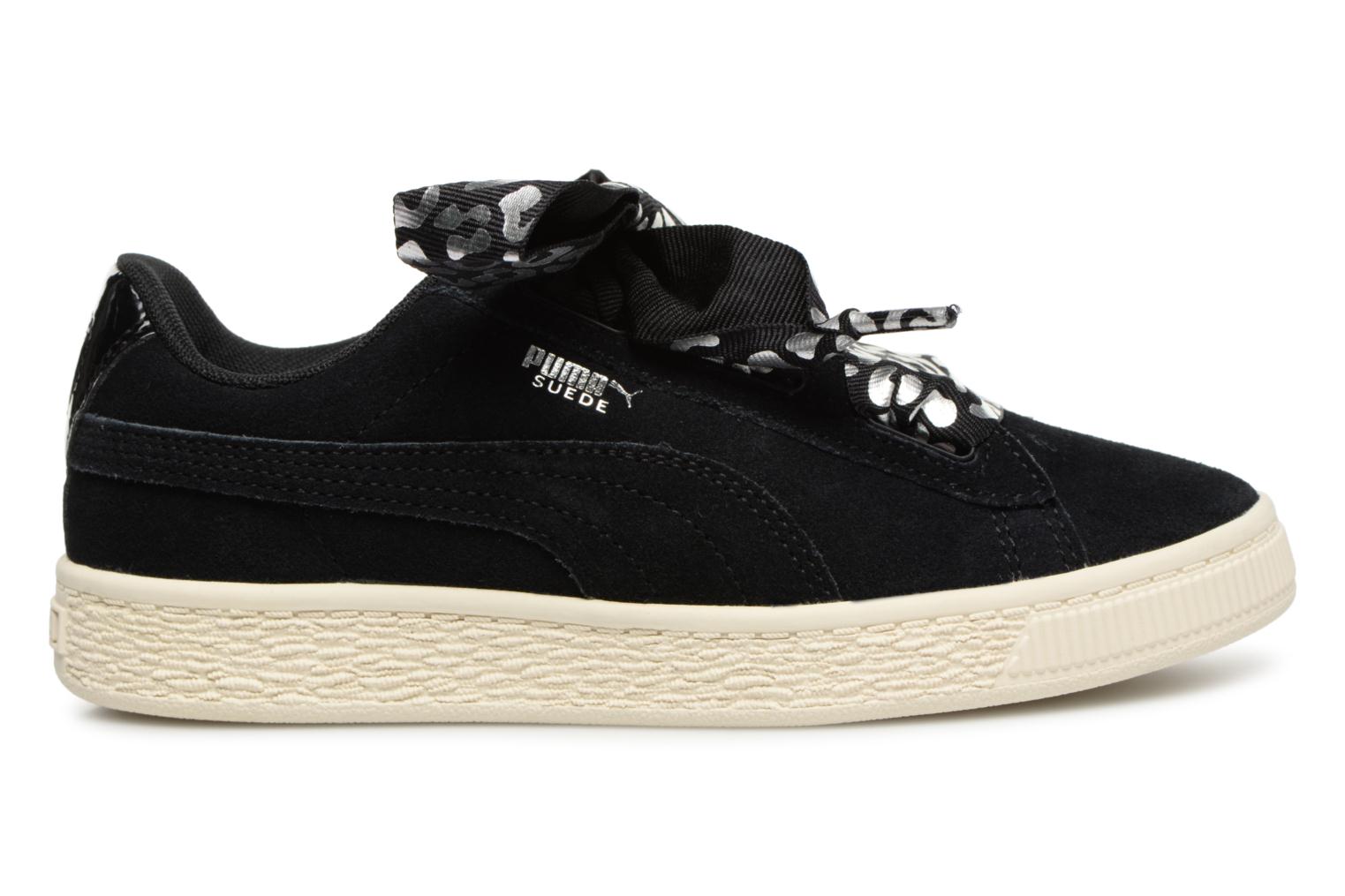 puma suede heart hombre negro