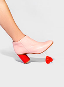Chaussures rouge rose Saint Valentin
